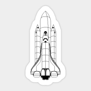 Pixel Art: Space Shuttle Sticker